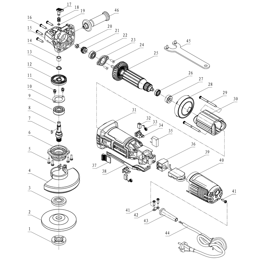 УШМ (Болгарка), 125 мм AGS-125-1100 ET