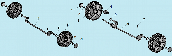 3 КОЛЕСА ГАЗОНОКОСИЛКА CHAMPION LM4215