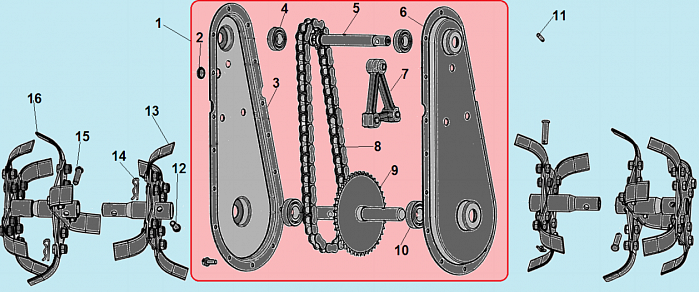 3 РЕДУКТОР - ШЕСТЕРНИ- ФРЕЗЫ КУЛЬТИВАТОР CHAMPION ВC4311