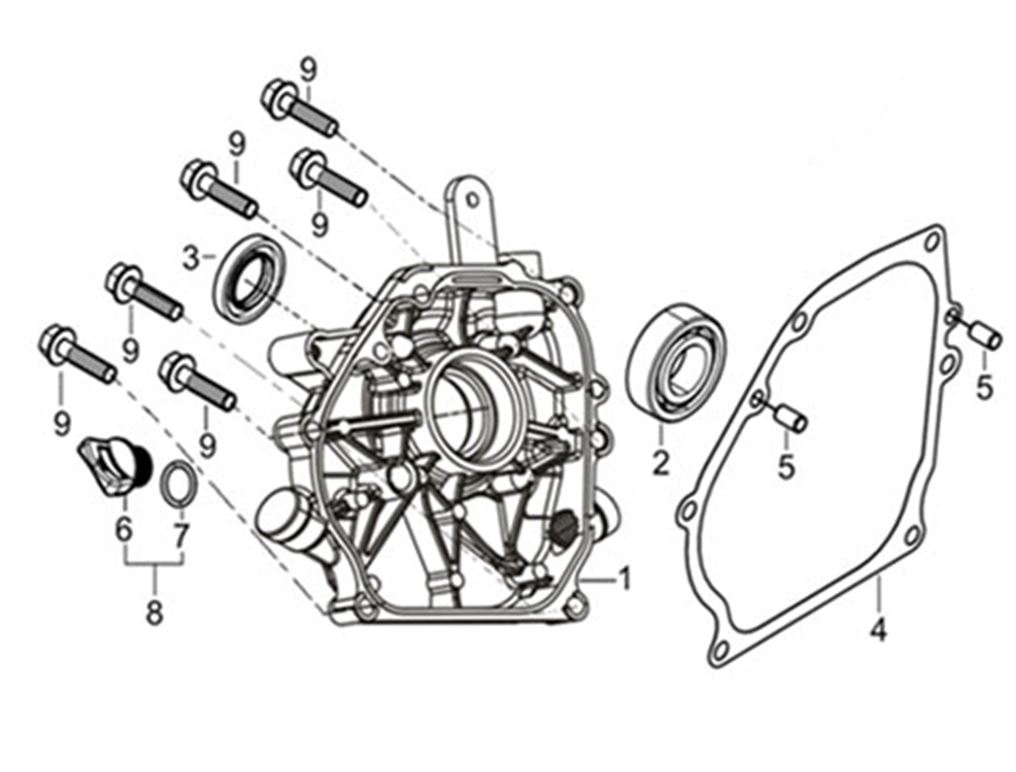 ЗАПЧАСТИ ДЛЯ ДВИГАТЕЛЯ LC170FDS (КРЫШКА КАРТЕРА)