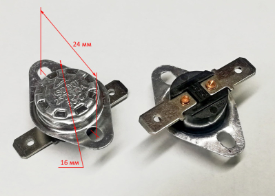 Термореле KSD301 65°C 10A 250V НЗ