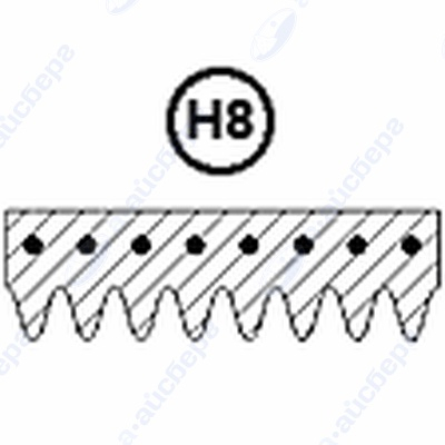 Ремень 1067 Н8 Merloni 082995 1.11.000.239